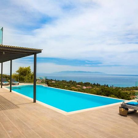 New Villa Blue With Private Pool At Trapezaki Livathos  외부 사진