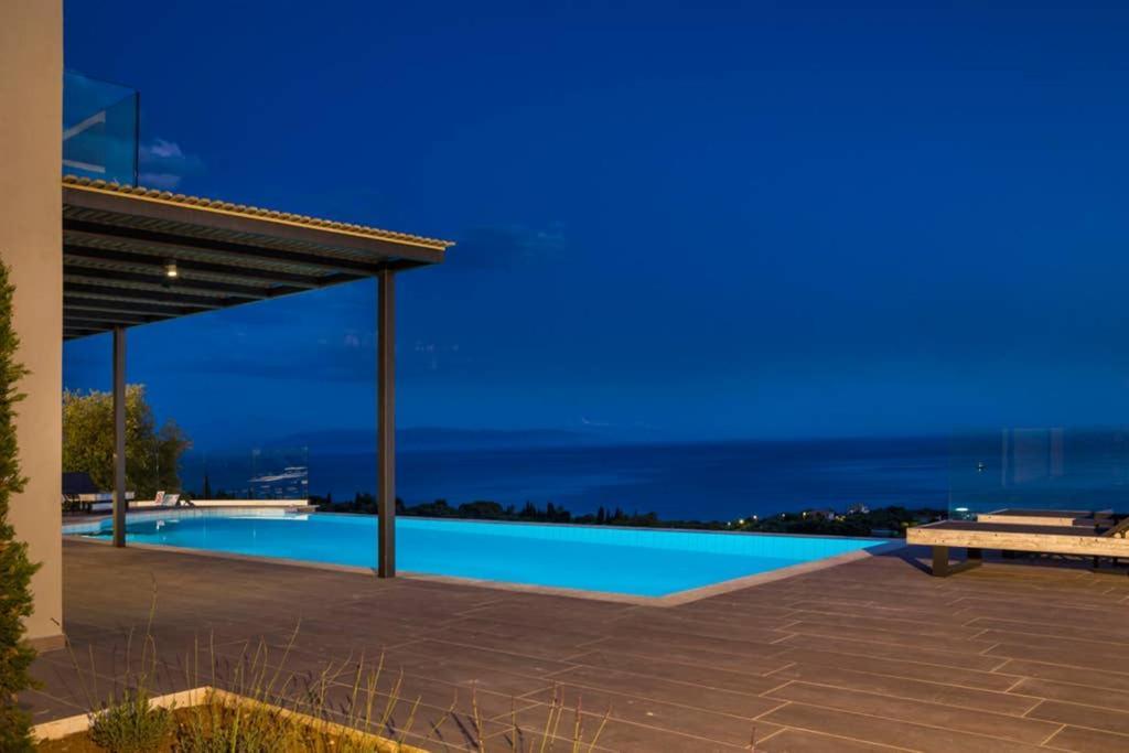 New Villa Blue With Private Pool At Trapezaki Livathos  외부 사진