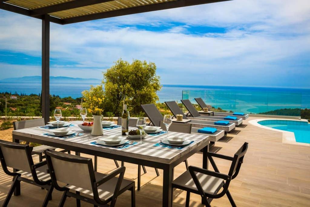 New Villa Blue With Private Pool At Trapezaki Livathos  외부 사진